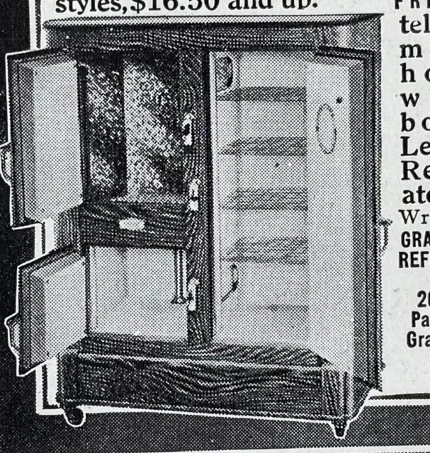1916 LEONARD CLEANABLE Refrigerator Grand Rapids Advertisement $3.40 ...
