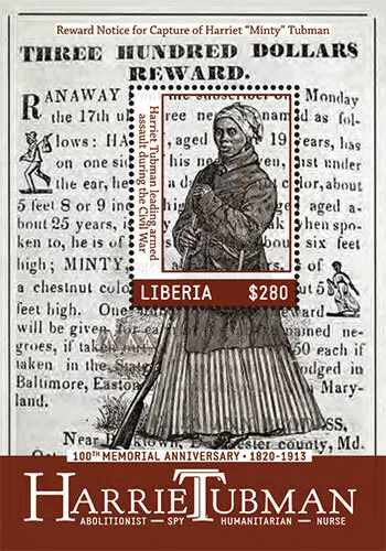 Liberia 2013 - HARRIET TUBMAN - Souvenir Stamp Sheet - Scott #2849 - MNH