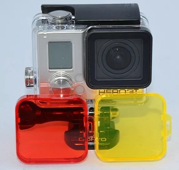 Red Dive Filter-Snap On Accessory GoPro Hero3+ Hero4 White Silver Black