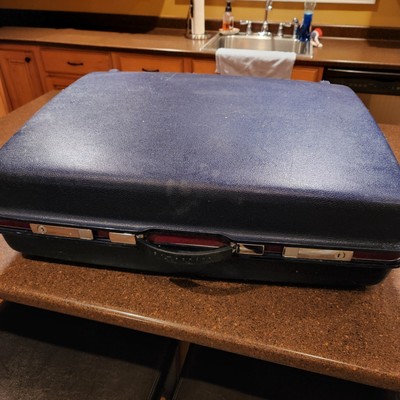 samsonite hard shell suitcase blue