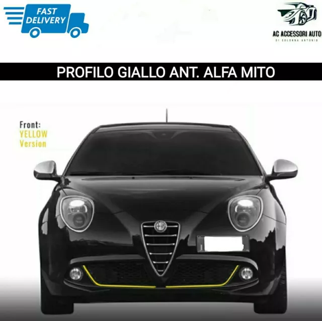 PROFILO BORDINO GIALLO Adesivo Alfa Romeo Mito Dam Paraurti Anteriore EUR  8,90 - PicClick IT