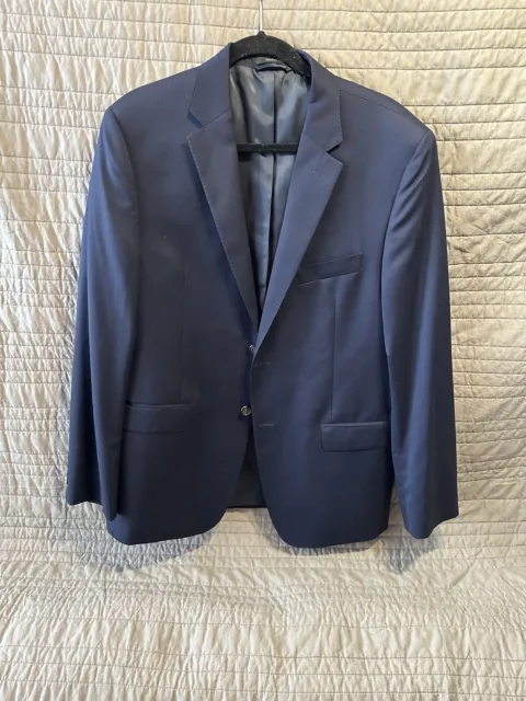 Lauren Ralph Lauren Sport Coat Jacket Mens 42R Wool Navy Blue Two Button Blazer