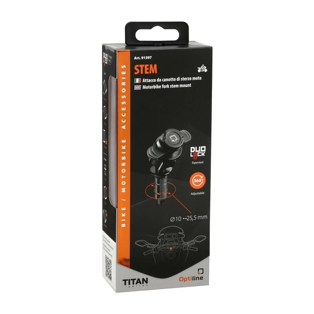 Support Attaque Avec Pour Dériveur Direction Guidon de Moto Optiline Titan