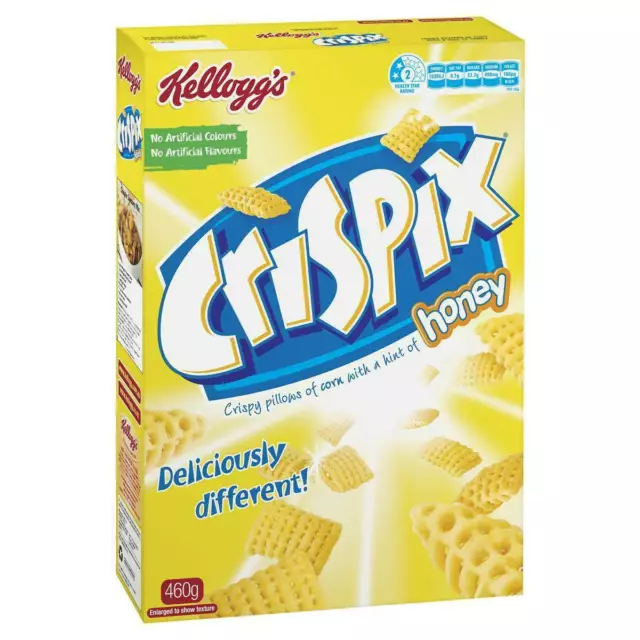 Kelloggs Crispix Honey Pillows Breakfast Cereal 460g