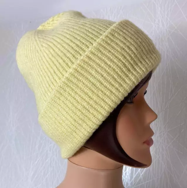 Bonnet en tricot jaune femme Frnch - TU