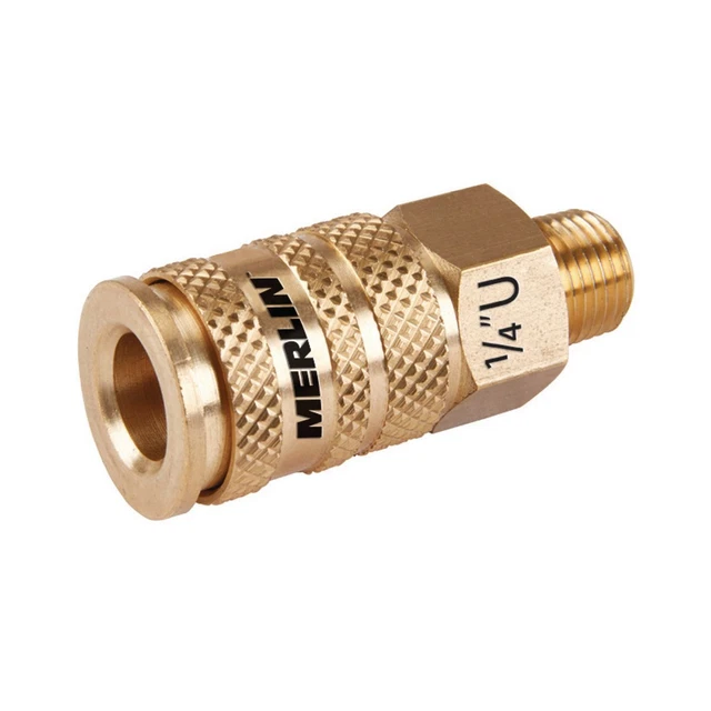 MERLIN 1/4 in.Male Industrial, Automotive,and ARO Style Universal Coupler 63550