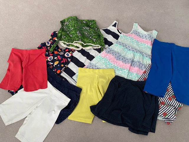 Pacchetto abiti estivi 11 pezzi ragazze età 8-10 anni pantaloncini gonne costumi da bagno
