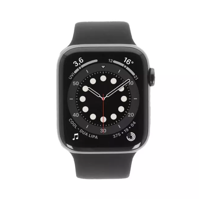 Apple Watch Series 6 Aluminiumgehäuse 44mm Sportarmband schwarz space grau **