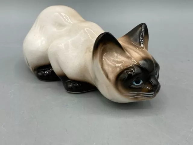 Vintage ENESCO Siamese Kitten Cat Porcelain Figurine