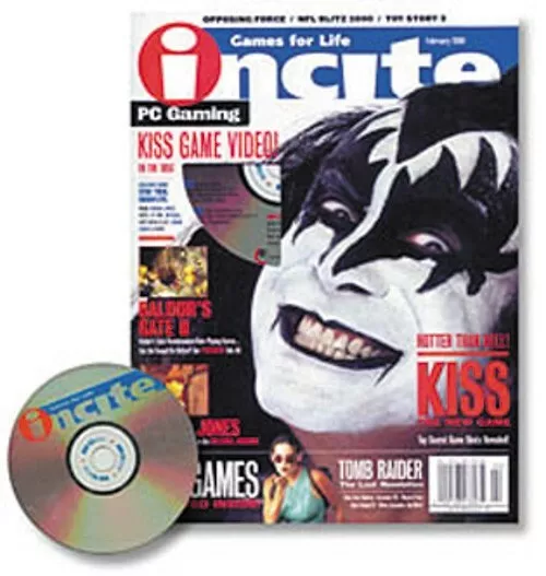 KISS MAGAZINE - PC INCITE - GENE on COVER +13 pages +GAME CD -USA 2000 - M265111