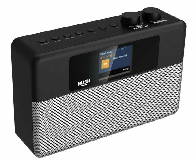 Digital Radio, DAB Plus DAB Radio Player with Bluetooth, FM Radio, 2.4 Inch  Color Screen, Auto Tune, 20 Radio Stations AM FM Radio, Dual Alarm