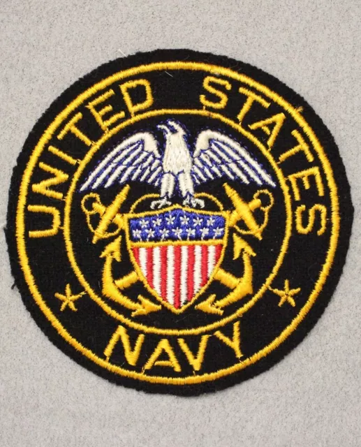 PX-Patch 1111: "United States Navy" - black felt white white eagle