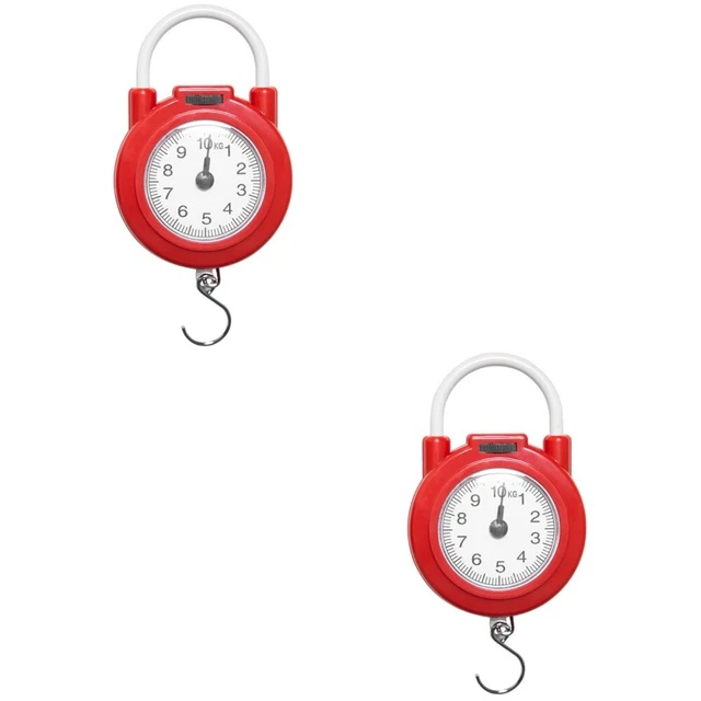 2pcs Portable Luggage Weight Scale Handheld Weight Scale Fishing Scale Spring