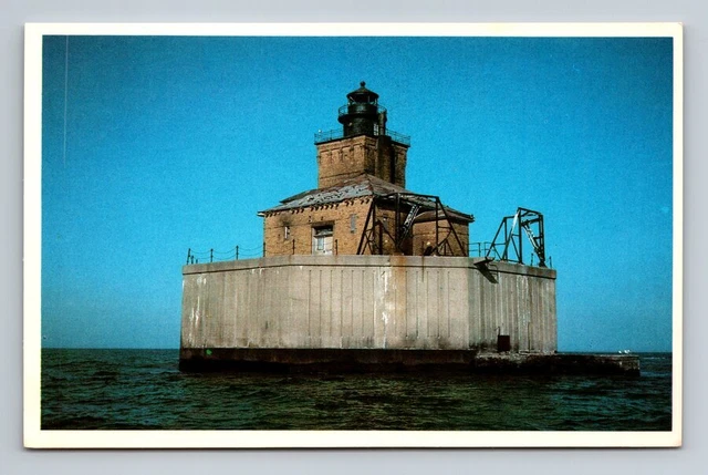 Port Austin,MI Lighthouse Huron County Michigan Vintage Postcard