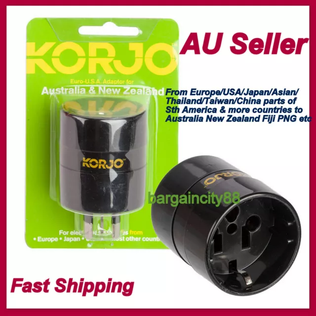 AU Plug Australia Adaptor USA US CA Europe EU Japan Asia Universal to AUS NZ Pin