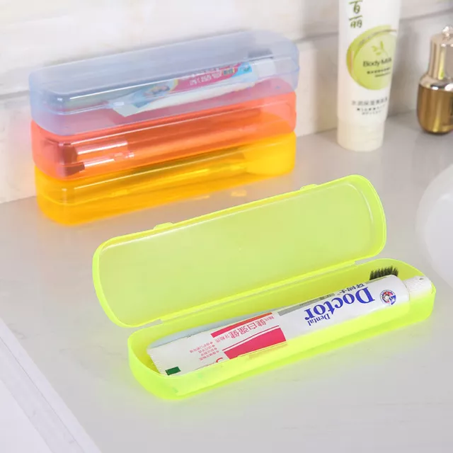 Contenedor de almacenamiento de color caramelo soporte de caja protector exterior cepillo de dientes caja