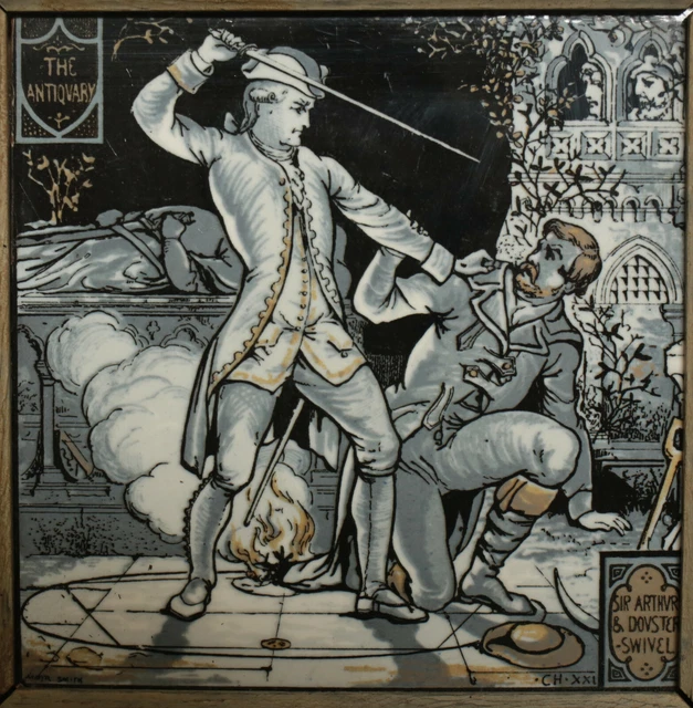 Mintons China Works Tile Stoke on Trent, The Antiquary, c1877
