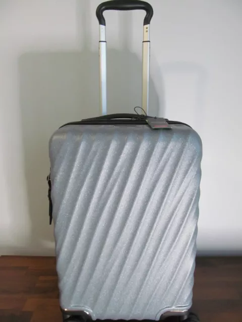 TUMI Luggage-Blue/Gray International 19 Degree Carry On Spinner TSA Lock-USB-NWT