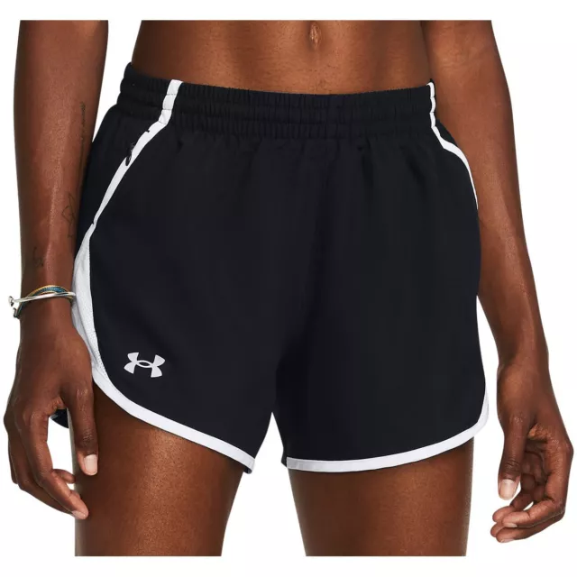 Under Armour Womens Fly By 3 Inch Running Shorts - Black