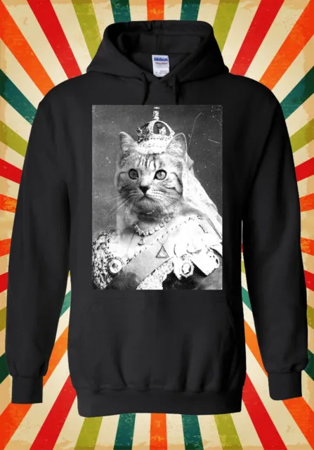Cat Queen Kitten Meow Funny Cool Men Women Unisex Top Hoodie Sweatshirt 1042