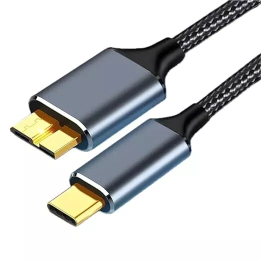 USB Type C 3.1 to Micro B 3.0 Hard Drive Data Transfer Sync Charging Cable 10Gbp