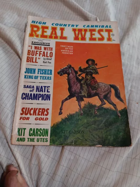 Real West  April 1968 Buffalo Bill John Fisher Kit Carson