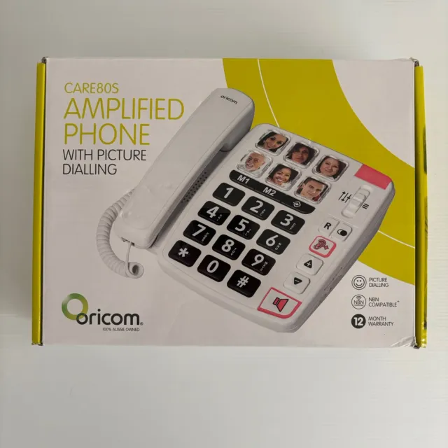 Oricom Care80S  Amplified Phone With Picture Dialling | VGC | Free Postage