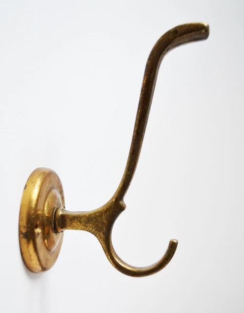 Vintage brass hook for wall, Towel hook, Coat hook