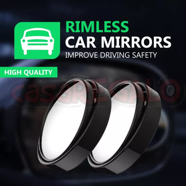 2pcs Blind Spot Mirror Car Rear Side View Wide Angle round glass 2" 49mm
