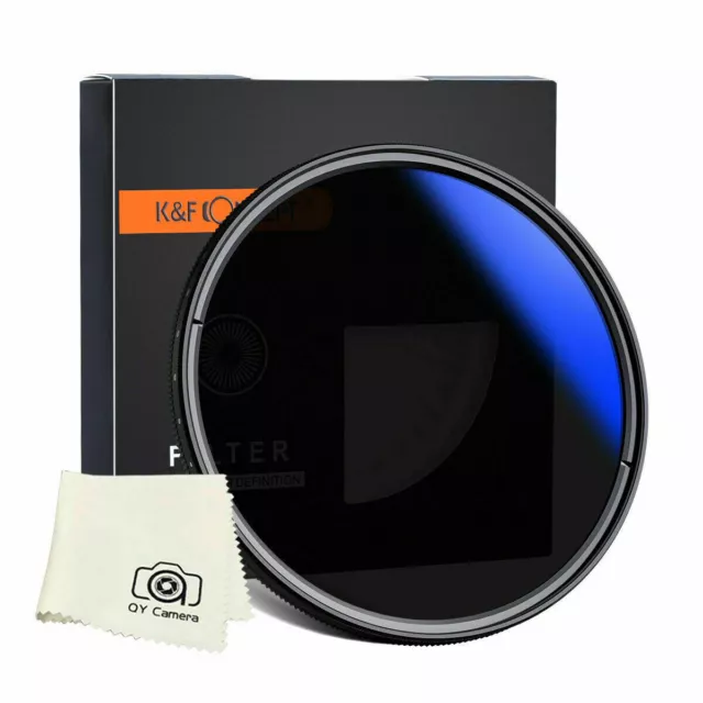 K&F Concept Lens Filter 49mm Variable Neutral Density Blue Coated ND2 to ND400