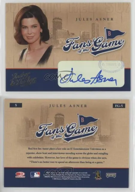 2004 Donruss Leather & Lumber Fans of the Game Auto Jules Asner #FG-5 Auto
