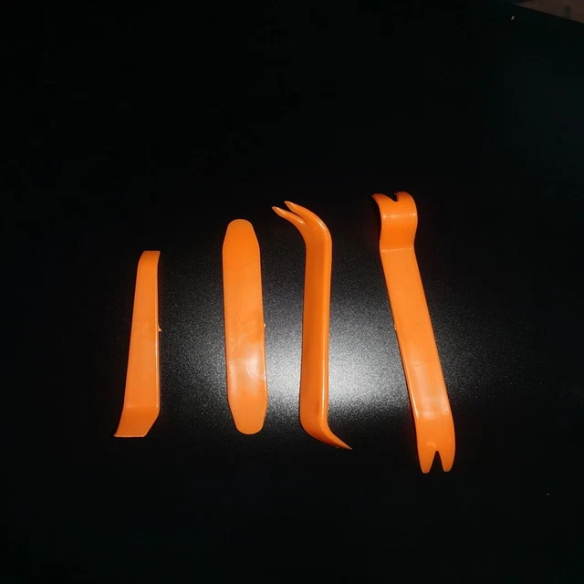 Set De 4 Outils De Dépose De Garniture Auto – Plastique Orange, Qualité Pro