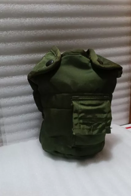 CANTEEN COVER MILITARY ARMY Green Fur Lined Pouch Bag Collectible Vintage RARE