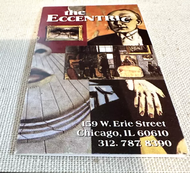 Vintage 1991 The Eccentric Chicago, Oprahs restaurant credit card size info card