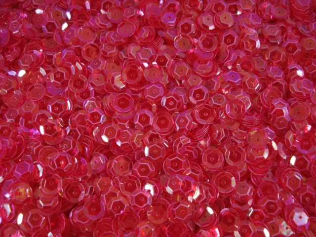Sequins Cup 6mm Raspberry Transparent AB 20g Calesthenics Dance FREE POSTAGE