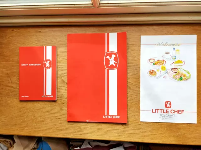 Little Chef memorabilia 1990s menu and staff handbook
