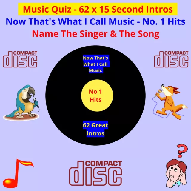 Music Quiz CD Real Clips - Now That’s What I Call Music No.1s - 15 Second Intros