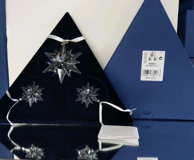 SWAROVSKI WEIHNACHTSSTERN 2017 /3er Set- CHRISTMAS ORNAMENT - 3er SET + OVP  EUR 125,00 - PicClick DE
