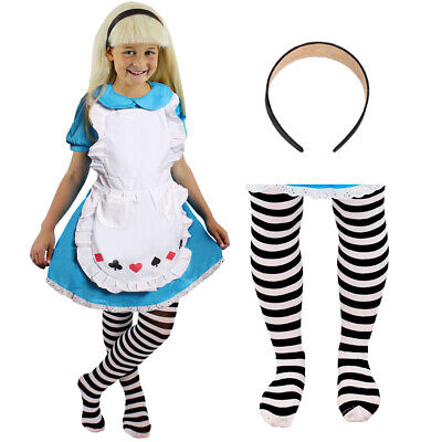 Childs Alice Costume Girls Book Week Wonderland Princess Outfit Fancy Dress