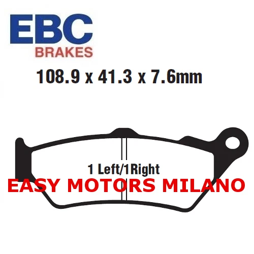 FA209/2V EBC Paire Plaquette de Frein Arrière Ducati Diavel 1200 Cc 2011