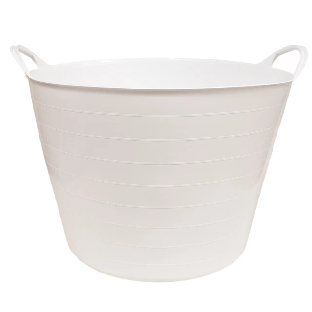 Capazo uso alimentario de plastico 42 Litros Blanco