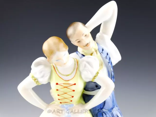 Herend Hungary Figurine 5513 MAN WOMAN COUPLE DANCING CSARDAS FOLK LUX ELEK Mint 2