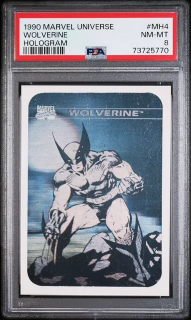 1990 Impel Marvel Universe #Mh4 Wolverine X-Men Hologram Sp Psa 8 Nm-Mt!