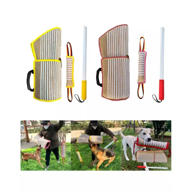 3Pcs Dog Bite Training Set Dog Training Stick Arm Protection for Outdoor