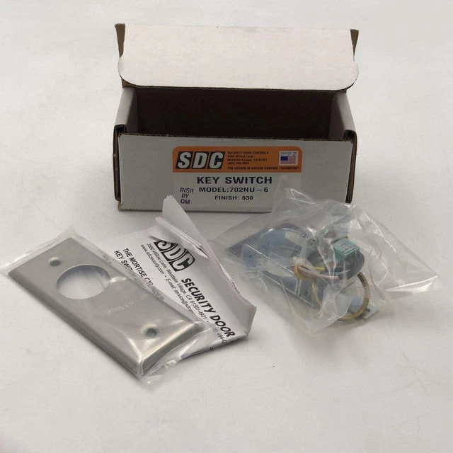 Sdc 702Nu-6 1-3/4" Key Switch - No Cylinder Lock Included - New