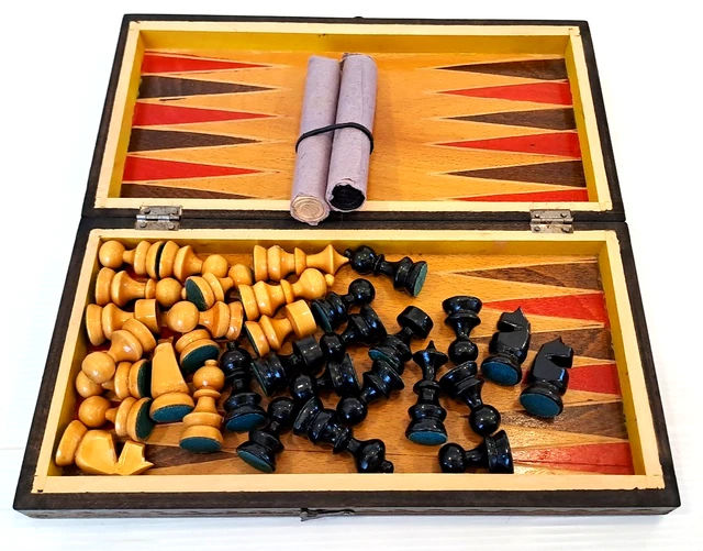 Lot De 32 Pions En Bois – 2 Tailles (1,9 Cm Et 2,4 Cm) – Pour Backgammon, Dames, échecs – Avec 2 Dés
