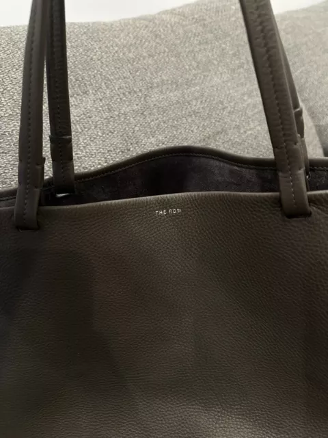 Authentic The Row Park Tote In Soft Leather In Color Ash Grey WI I 8I L75