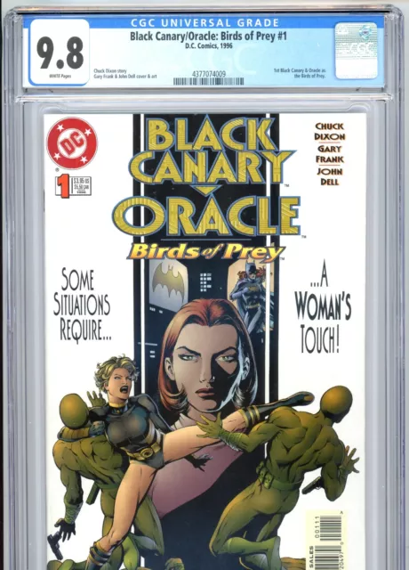 Black Canary / Oracle: Birds of Prey #1 CGC 9.8 White Pages DC Comics 1996