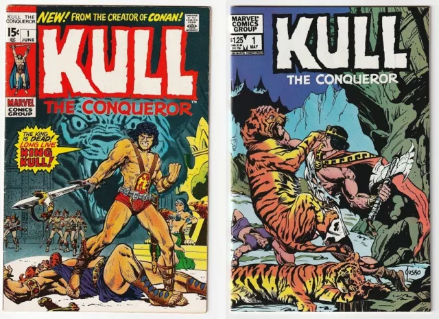 Kull the Conqueror #1 (VF 8.0) 1971 Marvel 1st solo Kull + 1983 series #1 Jusko