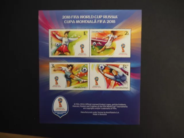 Rumänien 2018, Block "Weltmeisterschaft" **/MNH, MiNr. Bl. 734 (50), ME 550,-
